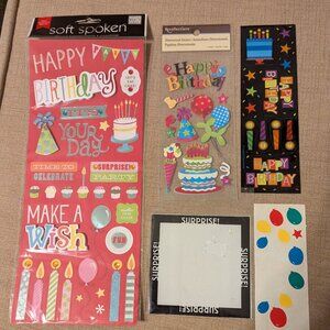 Scrapbook birthday supplies $6.
